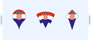 Hırvatistan Harita İşaretleyicileri Ayarlandı. Hırvatistan, seyahat, coğrafya ve uluslararası temsille ilgili projeler için mükemmel.