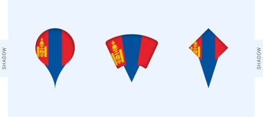 Moğolistan Harita İşaretleri. Moğolistan, seyahat, coğrafya ve uluslararası temsil projeleri için mükemmel.