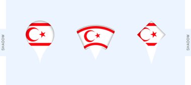 Kuzey Kıbrıs Harita İşaretleri Ayarlandı. Kuzey Kıbrıs, seyahat, coğrafya ve uluslararası temsille ilgili projeler için mükemmel.