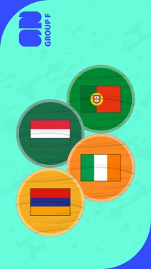 Avrupa futbol elemeleri Grubu Dairesel Bayraklar