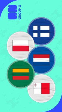 Avrupa futbol elemeleri G Grubu Dairesel Bayraklar