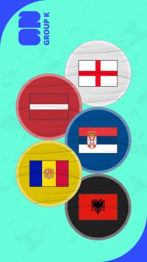 Avrupa futbol elemeleri Grubunda Dairesel Bayraklar