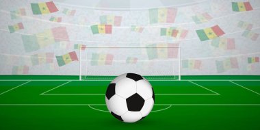 Ulusal Bayrak, Spor Etkinliği İllüstrasyonlu Senegal Futbol Arenası.