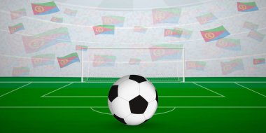 Ulusal Bayraklı, Spor Etkinliği İllüstrasyonlu Eritre Futbol Arenası.