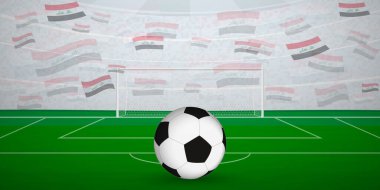 Ulusal Bayraklı, Spor Etkinliği İllüstrasyonlu Irak Futbol Arenası.