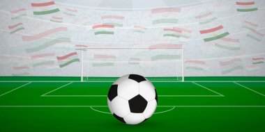 Ulusal Bayraklı, Spor Etkinliği İllüstrasyonlu Tacik Futbol Arenası.