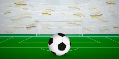 Ulusal Bayraklı, Spor Etkinliği İllüstrasyonlu Bruneian Futbol Arenası.