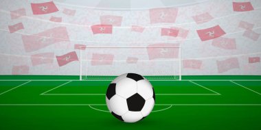 Ulusal Bayrak, Spor Etkinliği İllüstrasyonlu Manx Futbol Arenası Hayranlarla dolu.
