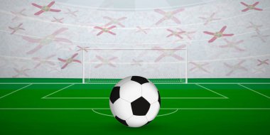 Ulusal Bayraklı, Spor Etkinliği İllüstrasyonlu Floridalı Futbol Arenası.