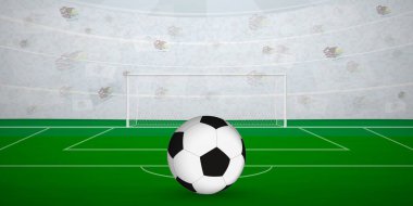 Ulusal Bayraklı, Spor Resimli Hayranlarla dolu Illinoisan Futbol Arenası.