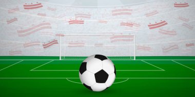 Ulusal Bayrak, Spor Etkinliği İllüstrasyonu Hayranlarıyla dolu Washington Futbol Arenası.
