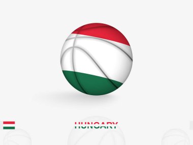 Ulusal Bayrak Tasarımı Macar Basketbol Konsepti.