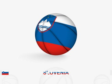 Ulusal Bayrak Tasarımlı Slovenya Basketbol Konsepti.