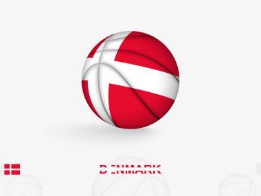 Ulusal Bayrak Tasarımı ile Danimarka Basketbol Konsepti.