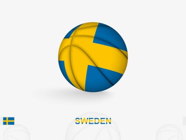 Ulusal Bayrak Tasarımı ile İsveç Basketbol Konsepti.