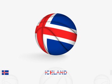 Ulusal Bayrak Tasarımı İzlanda Basketbol Konsepti.