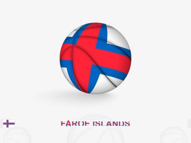 Ulusal Bayrak Tasarımı ile Faroe Adaları Basketbol Konsepti.