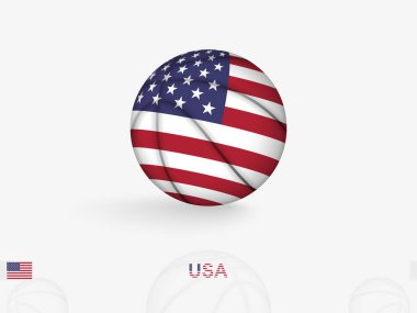 ABD Basketbol Konsepti Ulusal Bayrak Tasarımı.