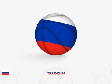 Ulusal Bayrak Tasarımı ile Rusya Basketbol Konsepti.