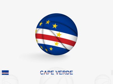 Cape Verde Basketbol Konsepti Ulusal Bayrak Tasarımı.