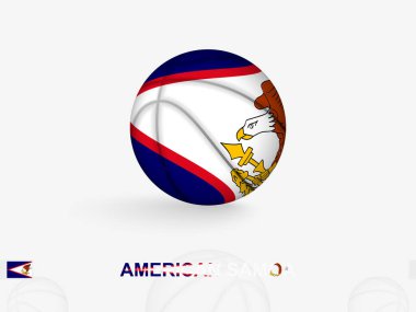 Ulusal Bayrak Tasarımı ile Amerikan Samoa Basketbol Konsepti.
