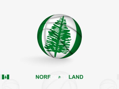 Ulusal Bayrak Tasarımlı Norfolk Adası Basketbol Konsepti.