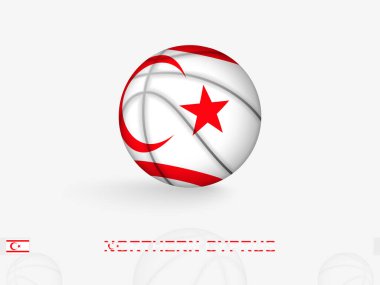 Kuzey Kıbrıs Basketbol Konsepti Ulusal Bayrak Tasarımı.