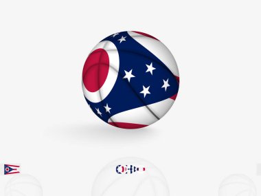 Ulusal Bayrak Tasarımı ile Ohio Basketbol Konsepti.