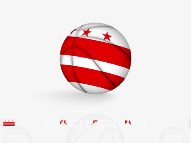 Ulusal Bayrak Tasarımı ile Columbia Bölgesi Basketbol Konsepti.