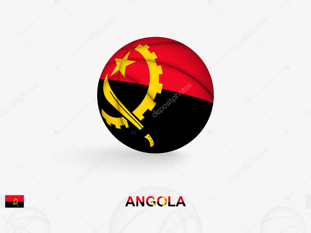 Angola Basketball Concept with National Flag Design.