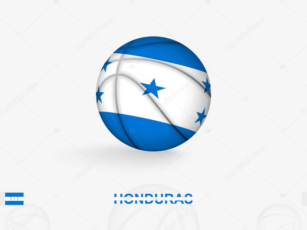 Honduras Basketball Concept with National Flag Design.