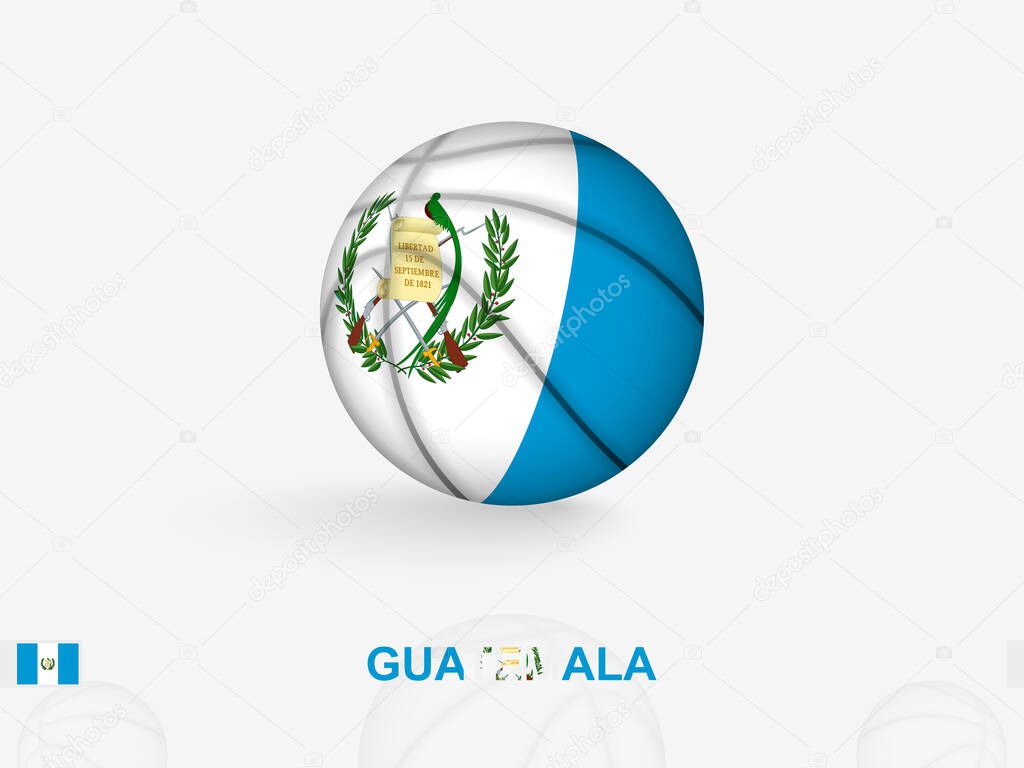 Guatemala Basketball Concept with National Flag Design.