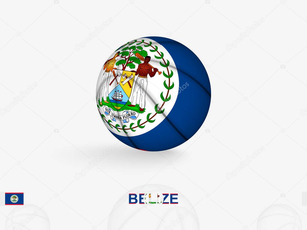 Belize Basketball Concept with National Flag Design.