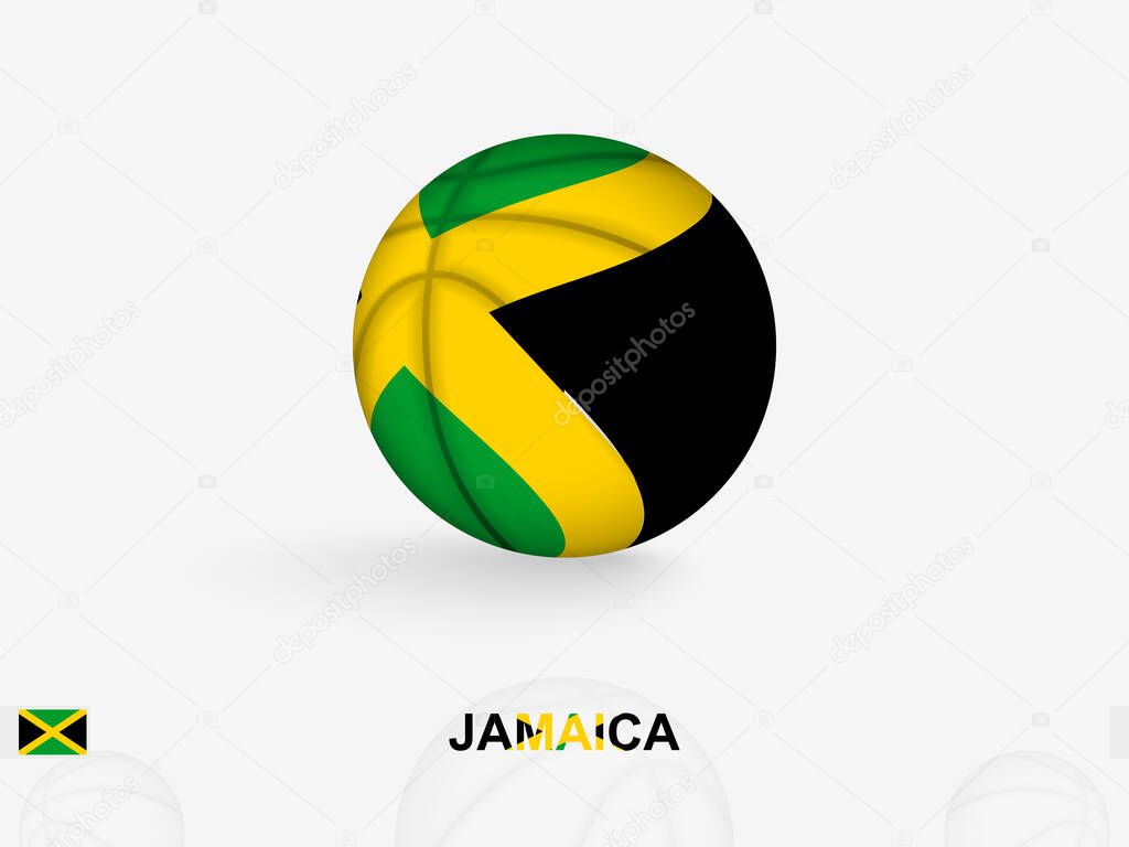 Jamaica Basketball Concept with National Flag Design.