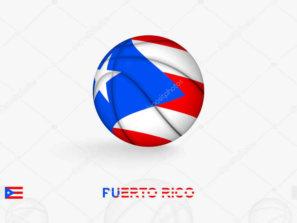 Puerto Rico Basketball Concept with National Flag Design.