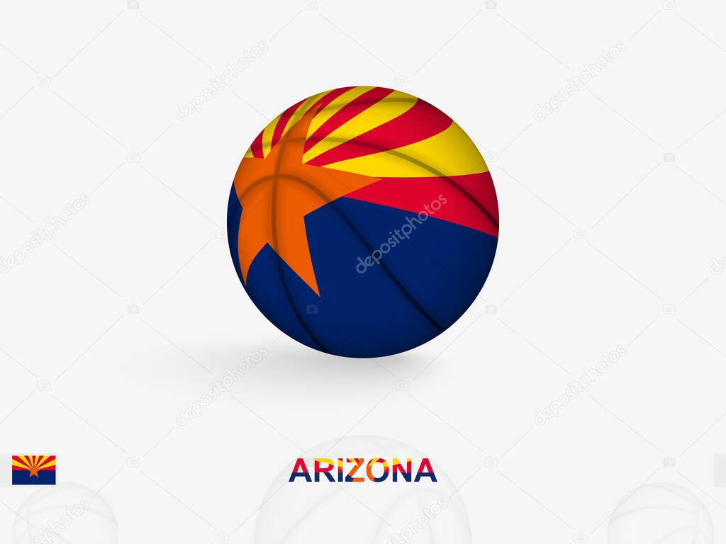 Arizona Basketball Concept with National Flag Design.