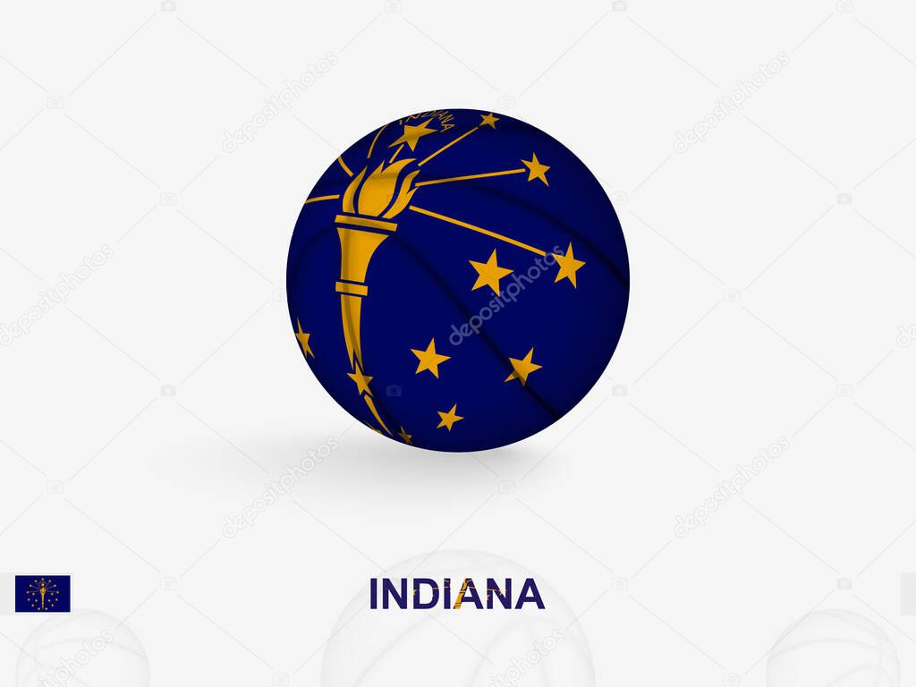 Indiana Basketball Concept with National Flag Design.