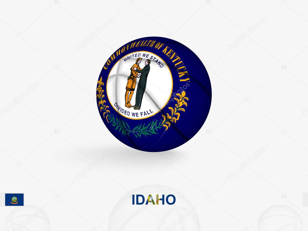 Idaho Basketball Concept with National Flag Design.