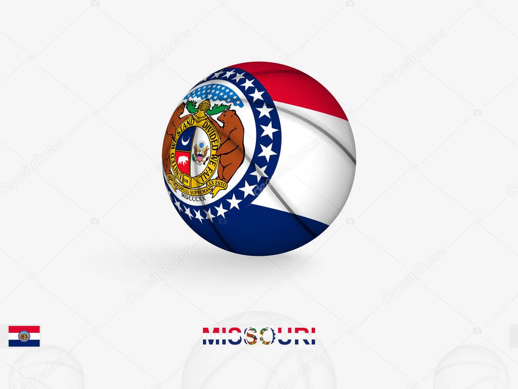 Missouri Basketball Concept with National Flag Design.