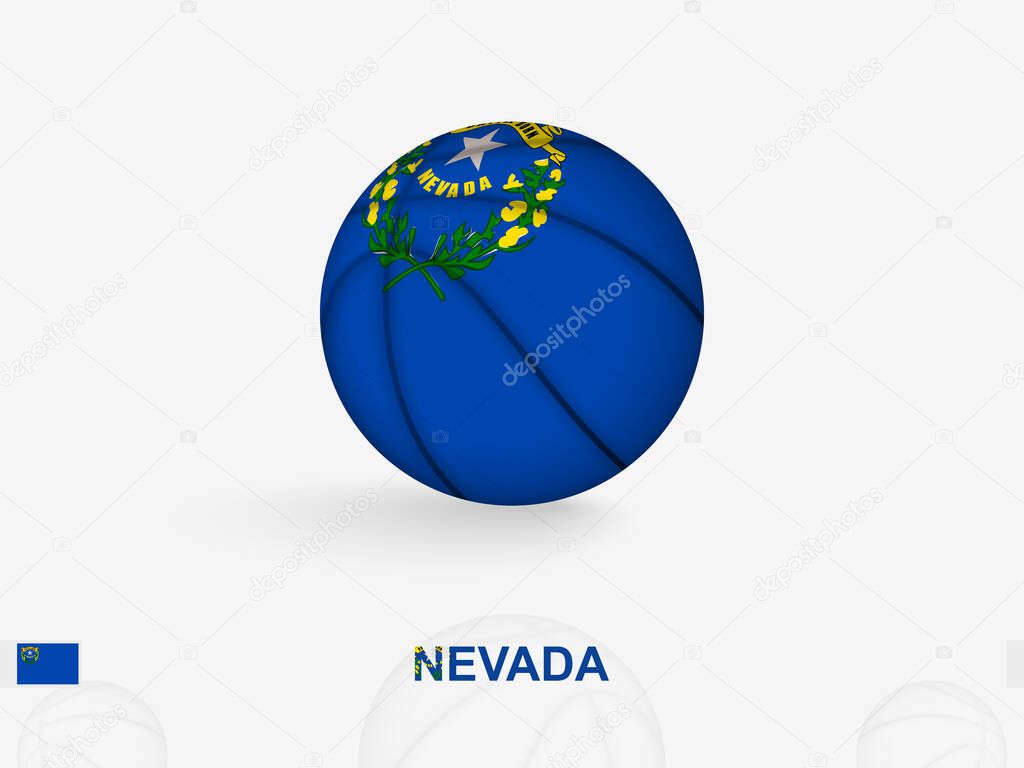 Nevada Basketball Concept with National Flag Design.
