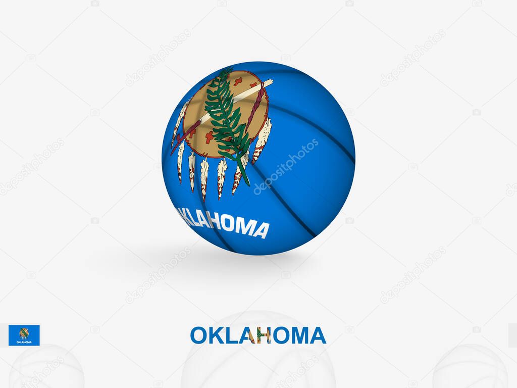 Oklahoma Basketball Concept with National Flag Design.