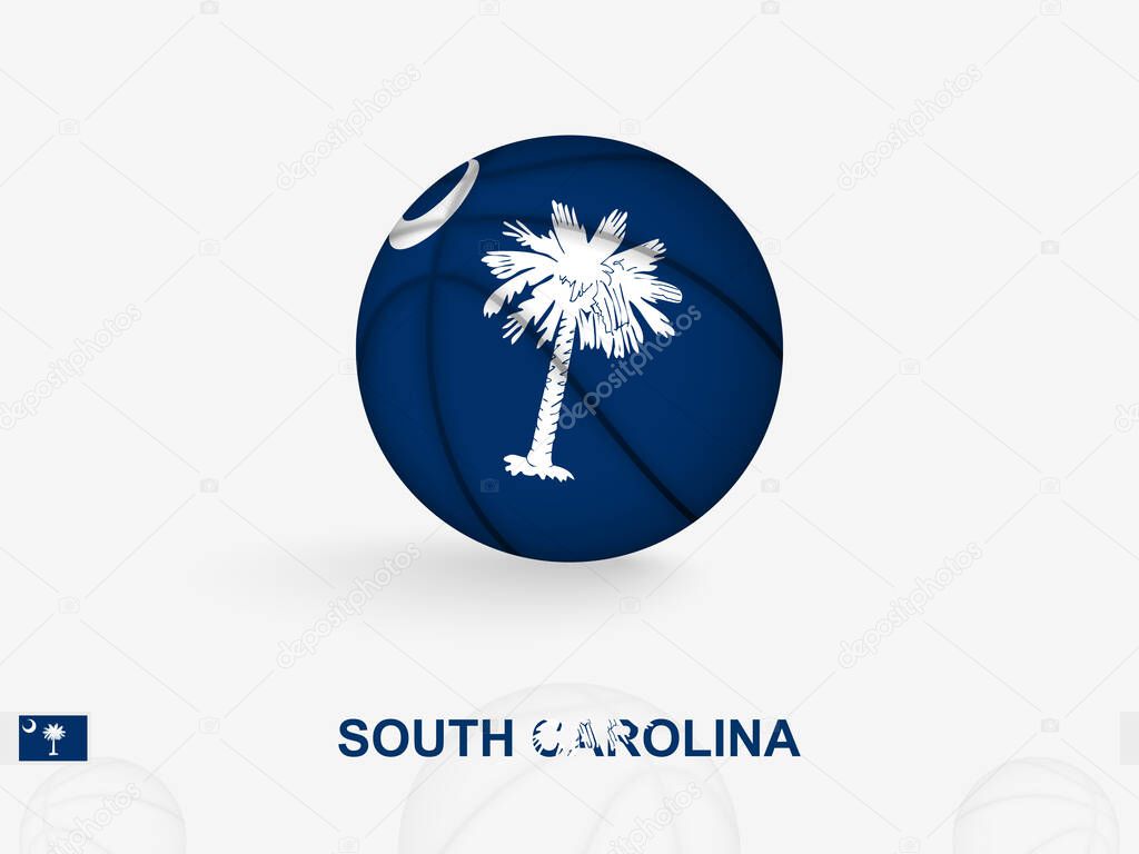 South Carolina Basketball Concept with National Flag Design.