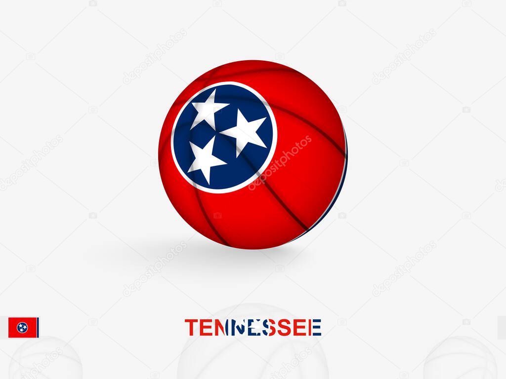 Tennessee Basketball Concept with National Flag Design.