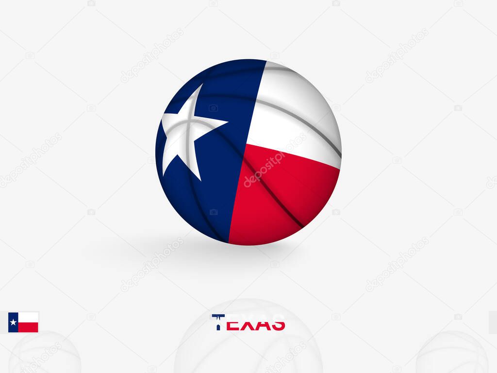 Texas Basketball Concept with National Flag Design.