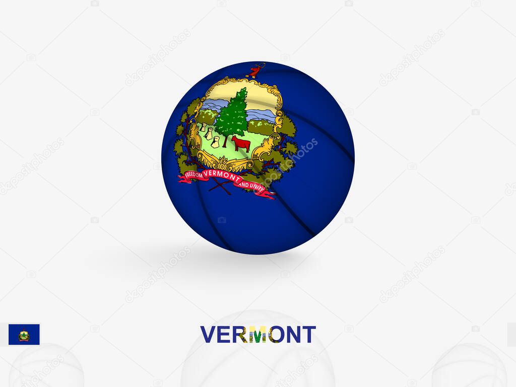 Vermont Basketball Concept with National Flag Design.