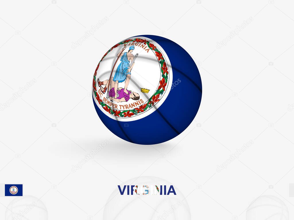 Virginia Basketball Concept with National Flag Design.