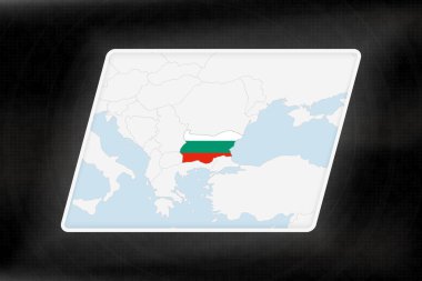 Bulgaristan, Coğrafi Haritada Bayrak Renkleriyle Vurgulandı.