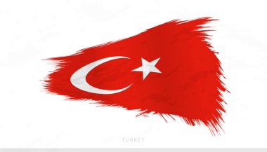 Dokulu Fırça Vuruşlarıyla Türkiye Ulusal Bayrağı.