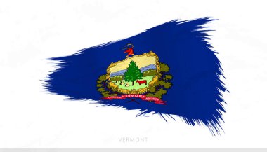 Dokulu Fırça Vuruşlarıyla Vermont Ulusal Bayrağı.