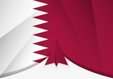 Soyut Kağıt Uçak Tasarımı ile Katar Bayrağı, Geometrik katlanmış kağıt biçiminde Ulusal Bayrak.